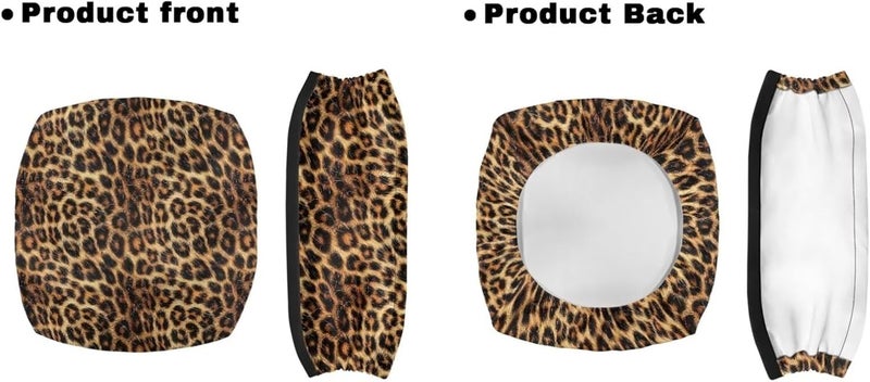 LedBack Leopard Print Rollator Walker Accessories 3 Pack Rollator Walker Seat and Backrest Rollbar Covers Soft Universal Walkers Seat Covers Organizer Pouch Storage - Image 2